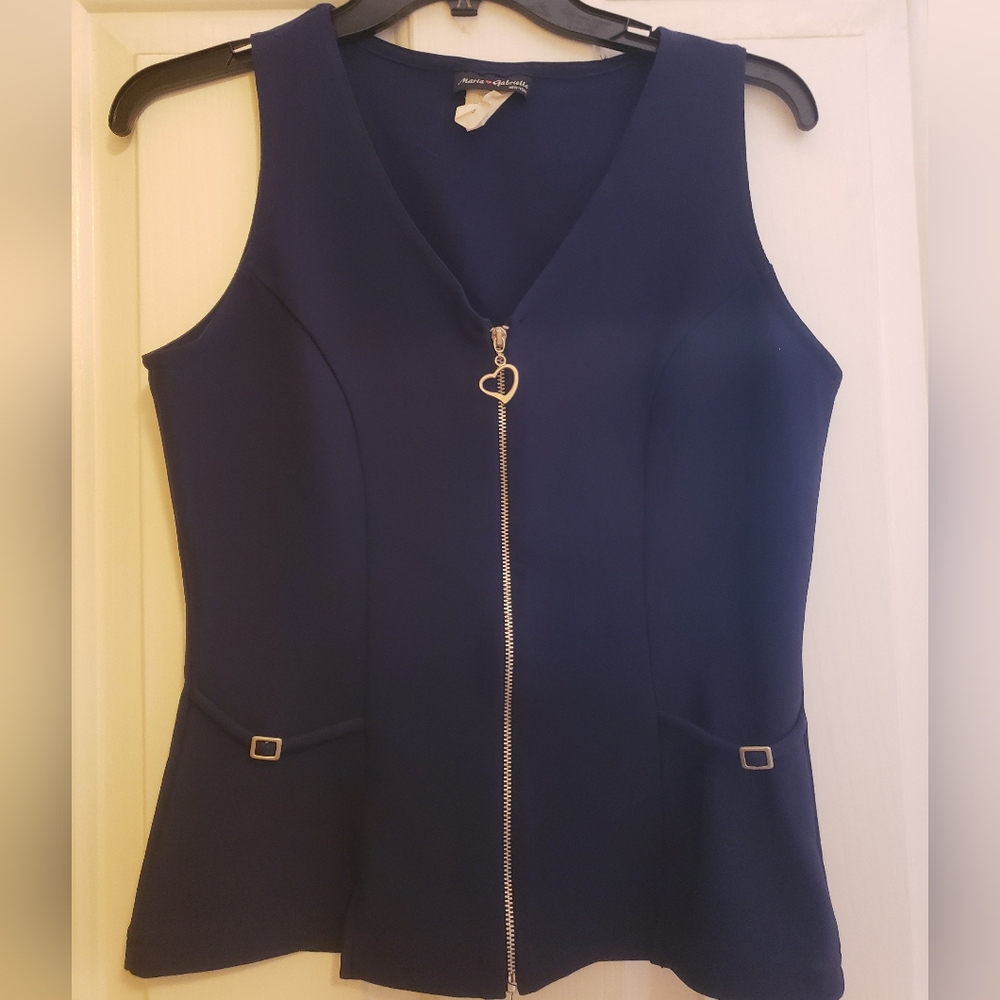 Sleeveless Zip with Heart Charm